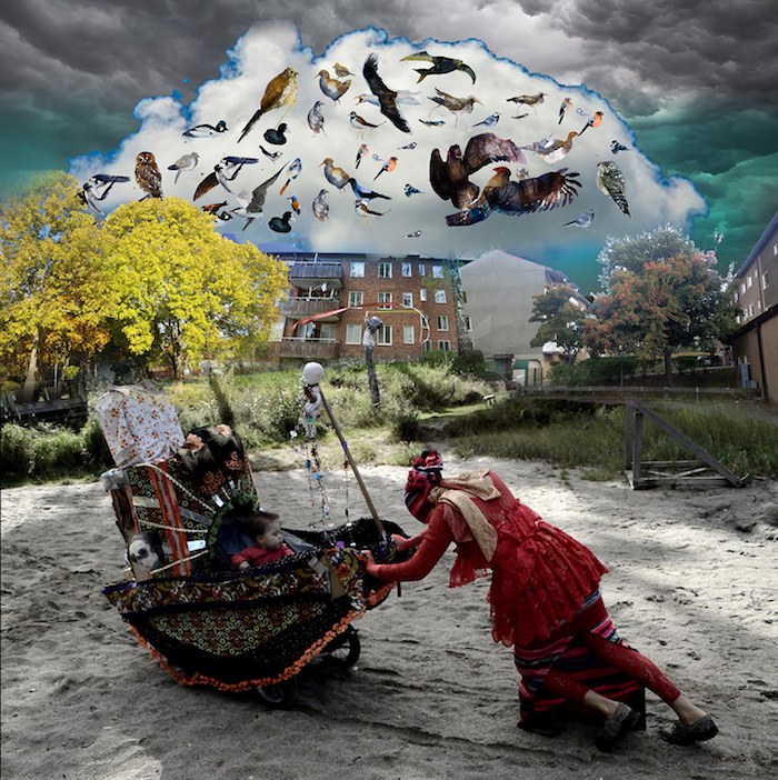 Valeria Montti Colque. Boat Trip Cloud. Photo collage. Photographers: Valeria Montti Colque, Juan Castillo, Ulrica Zwenger.